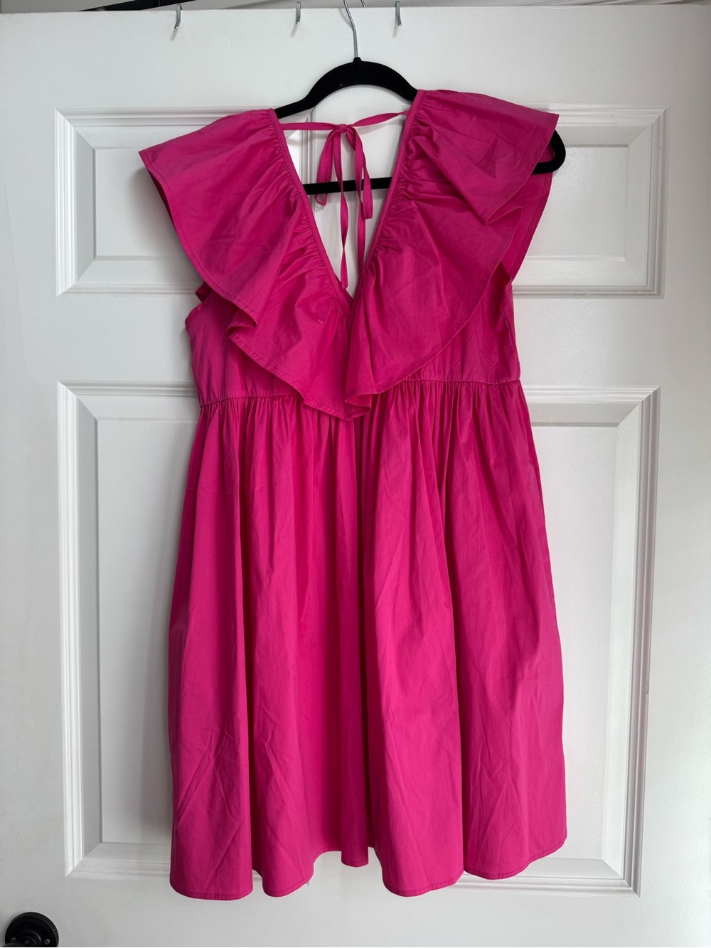 Bright Fuchsia Ruffle-Trim Dress - Picture 2 of 3